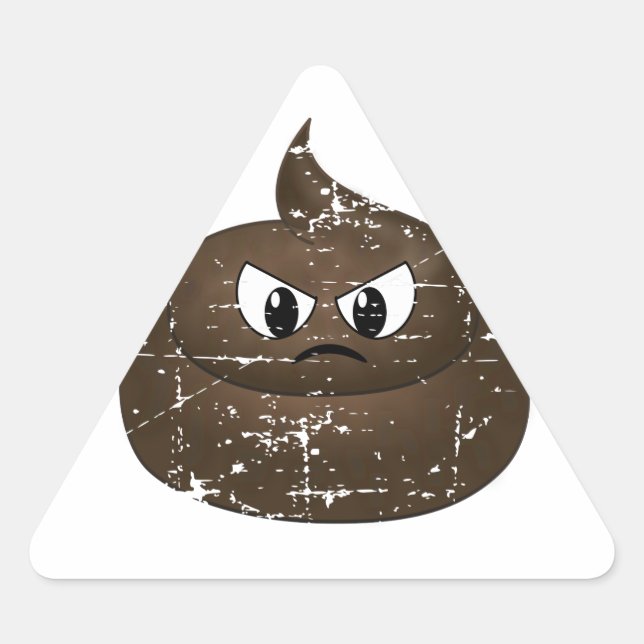 Adesivo Triangular Cartoon Afastado e Zangado (Frente)
