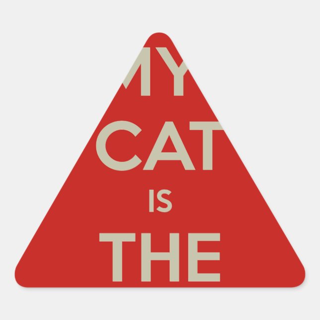 Adesivo Triangular Cat Qoute (Frente)