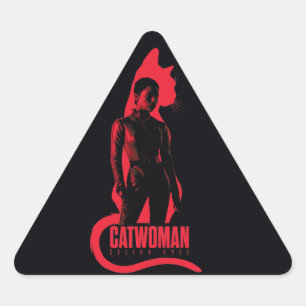 Adesivo Triangular Catwoman Selina Kyle Cat Silhouette