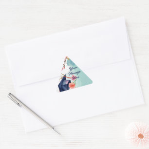 Adesivo Triangular Celebração de Graduação por Aquarela