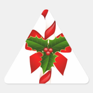 Adesivo Triangular Celebração dos Ornamentos de Árvore de Férias