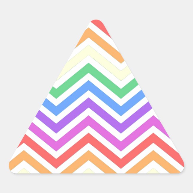 Adesivo Triangular Cevão-arco-íris moderno, legal e tenso (Frente)