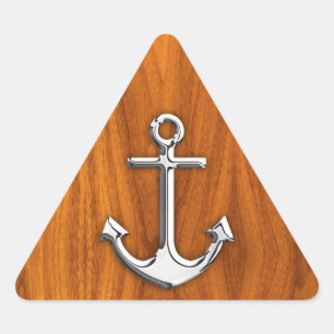 Adesivo Triangular Chrome Anchor no estilo Teak Veneza