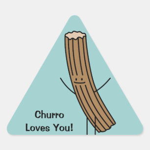 Adesivo Triangular Churro ama-o!