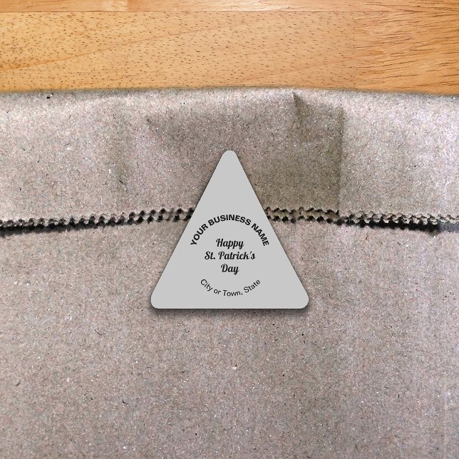 Adesivo Triangular Cinza Saint Patrick Business Triangle Sticker (Criador carregado)