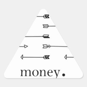 Adesivo Triangular Citações do hipster das setas do teste padrão d