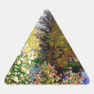 Adesivo Triangular Claude Monet Um Canto do Jardim em Montgeron