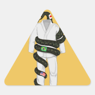 Adesivo Triangular Cobra de Jiu Jitsu do brasileiro