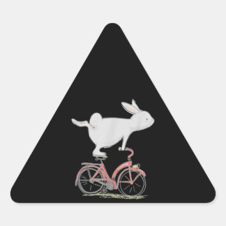 Adesivo Triangular Coelho Bonito Na Bicicleta De Ciclo De Bicicleta