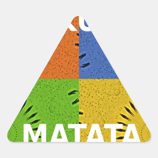 Adesivo Triangular Colagem Coletiva Coletiva de Pop e Mensagem "Hakun (Frente)