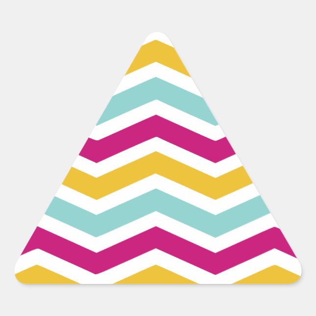 Adesivo Triangular Colorida Chevron (Frente)