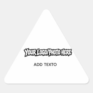 Adesivo Triangular com Nome de Logotipo Corporativ