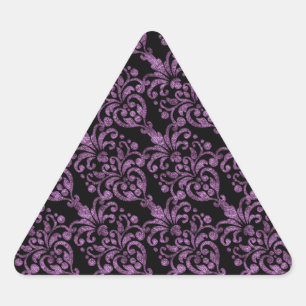 Adesivo Triangular Cor damasco da Gliteria Roxo-Victoriana Girly