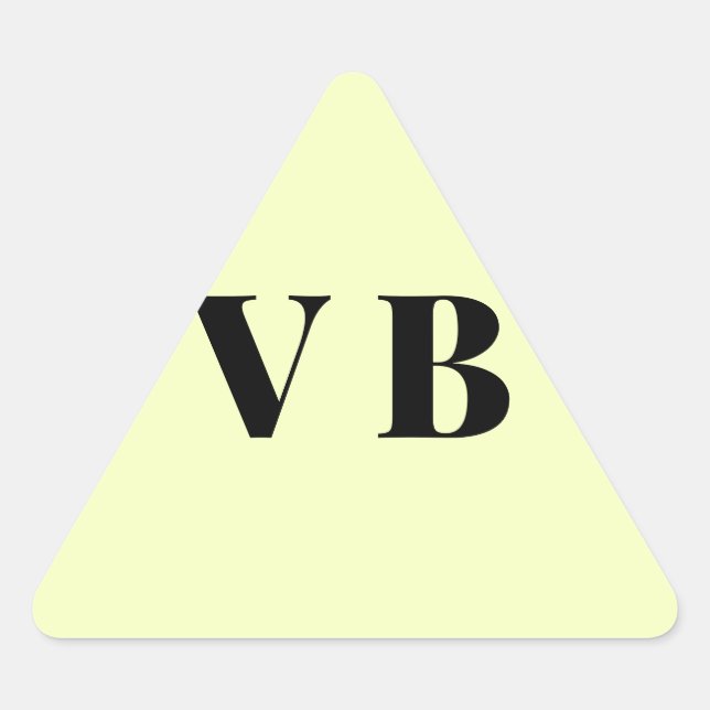 Adesivo Triangular cor personalizada pastel simples mínima sólida per (Frente)