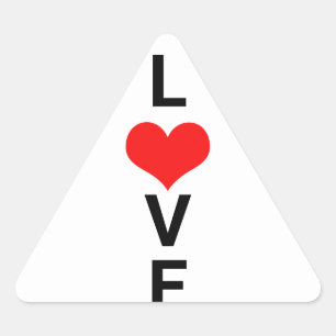 Adesivo Triangular Coração Vermelho de Amor Fofo Dia dos Namorados Br