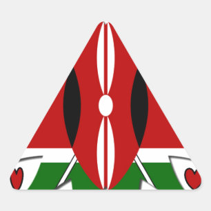 Adesivo Triangular Corações Adoráveis Quênia: Tema Artístico de Amor 