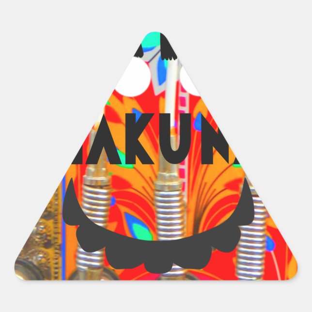 Adesivo Triangular Cores do Carnaval Samba Hakuna Matata brilhos.png (Frente)