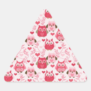 Adesivo Triangular Corujas