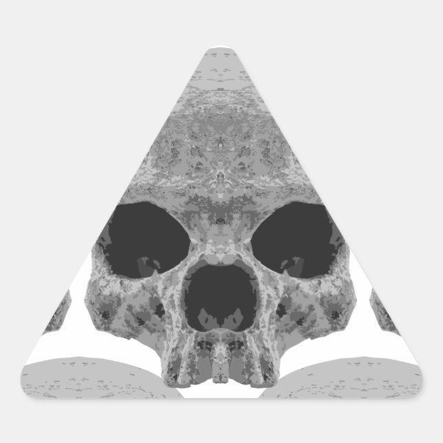 Adesivo Triangular crânios de gótico (Frente)
