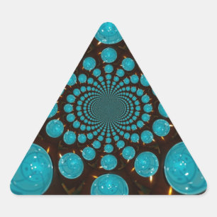 Adesivo Triangular Crie as suas luzes azuis Caleidoscópio