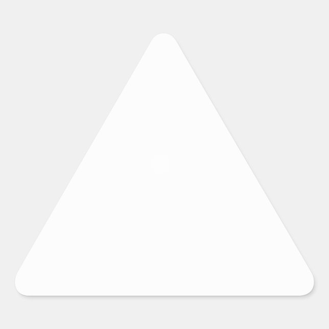 Adesivo Triangular Crie seu próprio Sólido Branco Personalizado (Frente)