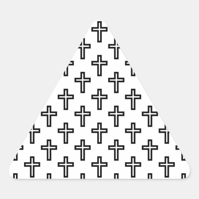 Adesivo Triangular Cruz Cristã (Frente)