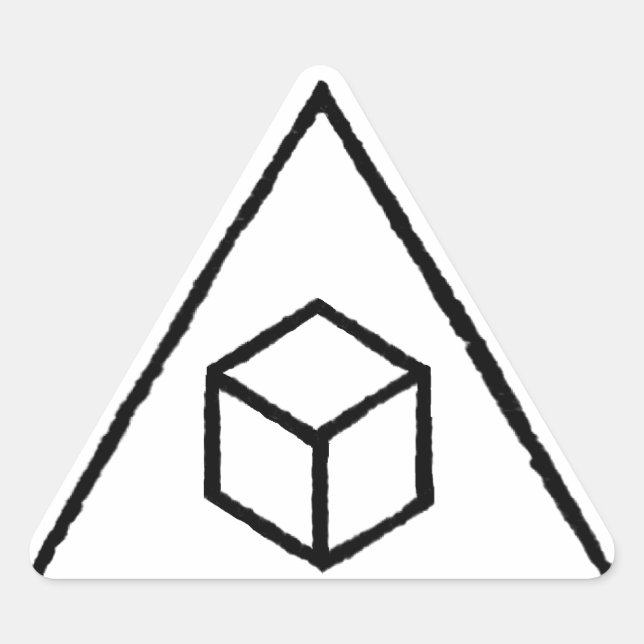 Adesivo Triangular Cubos delta (Frente)