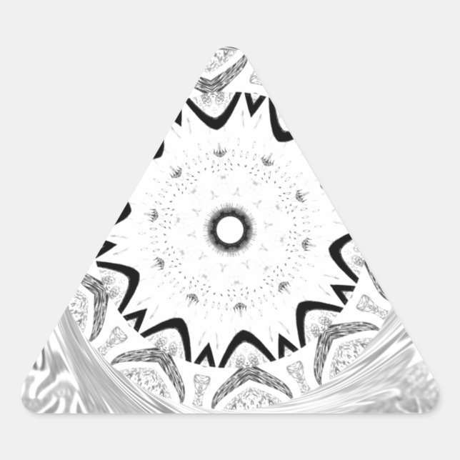 Adesivo Triangular Cultura Africana vibrante: Uma fusão rosa e ciano (Frente)