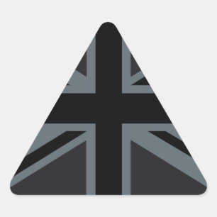 Adesivo Triangular Decoração britânica preta da bandeira de Union