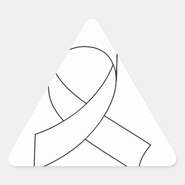 Adesivo Triangular Desenho de Fita Branca (Frente)