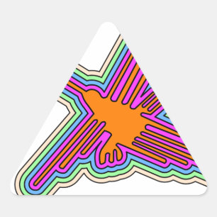 Adesivo Triangular Desenho do Peru de Nazca Hummingbird