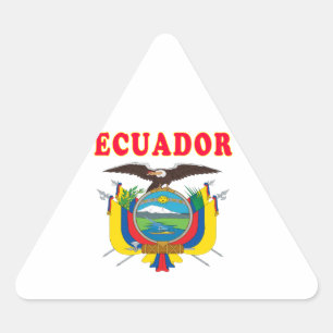 Adesivo Triangular Design da brasão de Equador