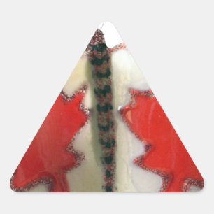 Adesivo Triangular Design de Borboleta de Bandeira Canadiana