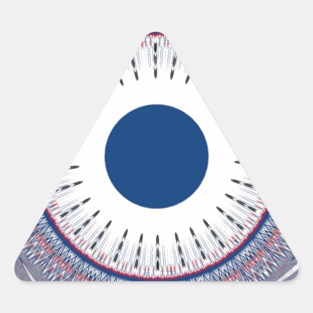 Adesivo Triangular Design de Olhos Energéticos Chic: Um Padrão Mesmer (Frente)