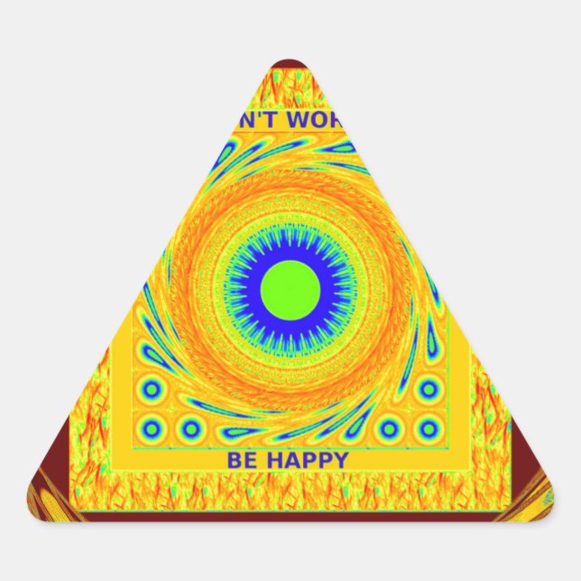 Adesivo Triangular Design de Vetor de Cor Tradicional Africano Vermel (Frente)