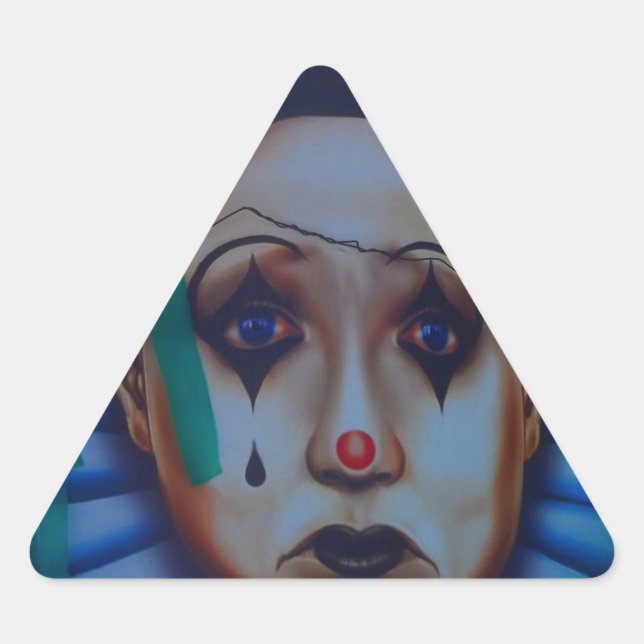 Adesivo Triangular Design do Palhaço de Carnaval (Frente)