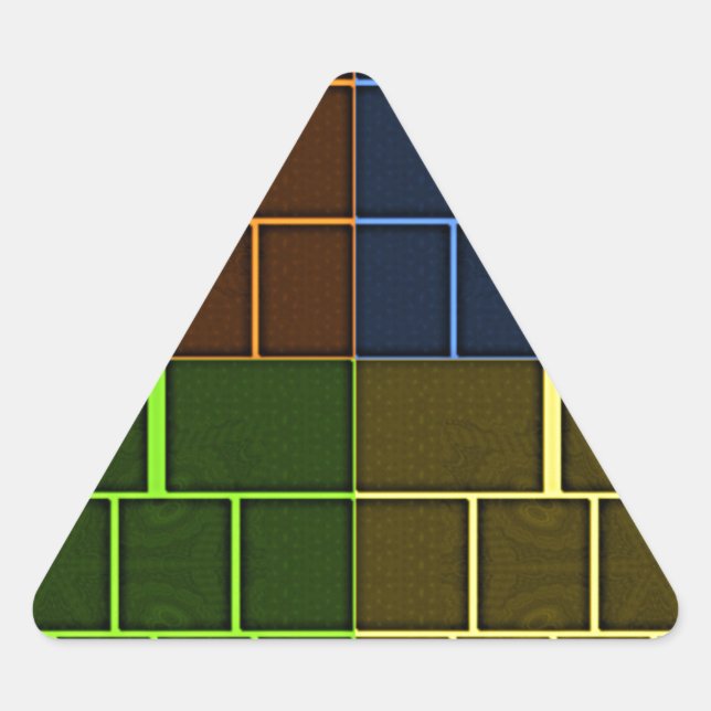 Adesivo Triangular Design geométrica maravilhosa da cor do arco-íris (Frente)