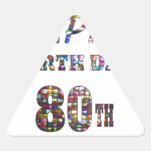 Adesivo Triangular design happybirthday do feliz aniversario