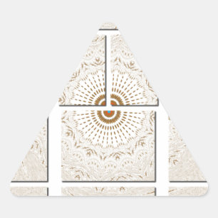 Adesivo Triangular Design minúsculo neutro de bege geométrico