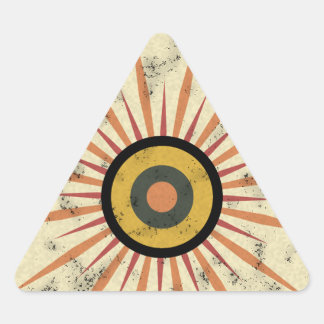 Adesivo Triangular Design Retro Boho de Explosão Solar