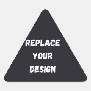 Adesivo Triangular Design simples preto personalizado Adicionar Foto