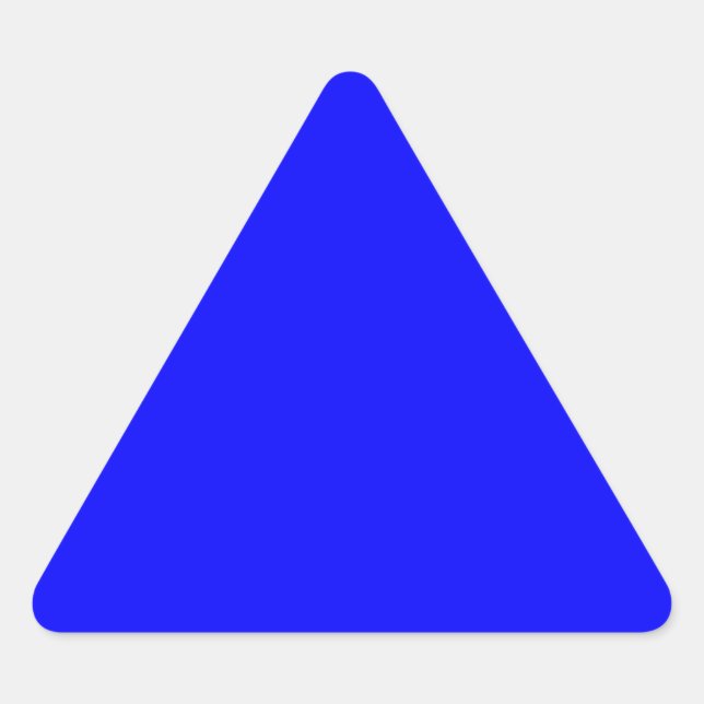 Adesivo Triangular Designer Personalizado de Cor Azul (Frente)