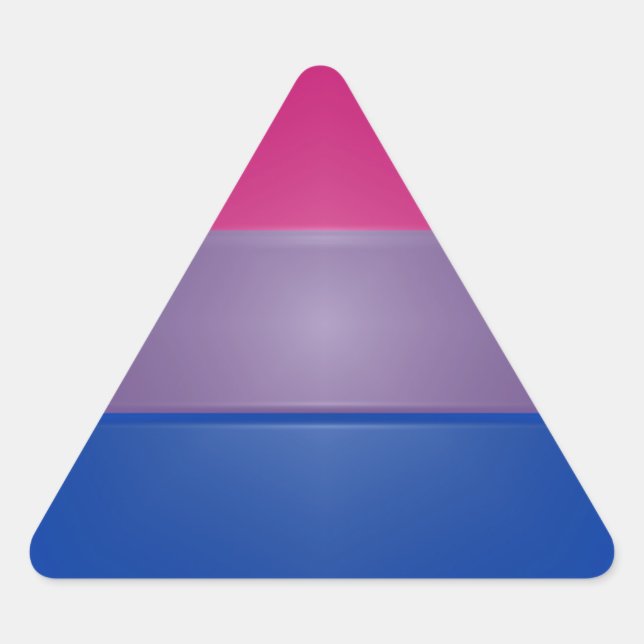 Adesivo Triangular Destaque das Cores do Orgulho Bi (Frente)