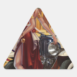 Adesivo Triangular Detroit, Michigan   Motor City