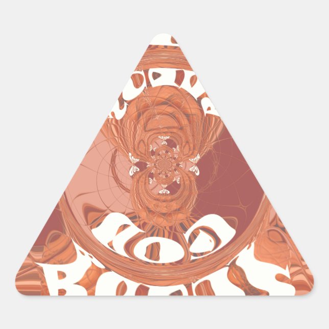 Adesivo Triangular Deus abençoe Seu Design de texto Inspiracional. (Frente)