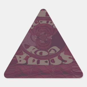 Adesivo Triangular Deus Abençoe Você Girafas Impressão/Design de Arte