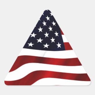 Adesivo Triangular Dia da Independência Patriótica da Bandeira Amer