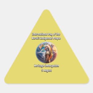 Adesivo Triangular Dia Internacional das Pessoas Indígenas do Mundo