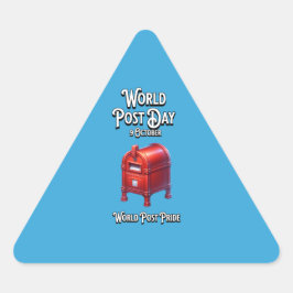 Adesivo Triangular Dia Mundial Poste. Orgulho Poste mundial.