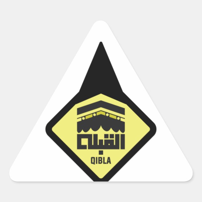 Adesivo Triangular Direção Qibla (Frente)